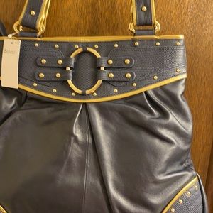 Bradley Navy  with gold accents bag New with tags